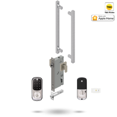 YALE ASSURE KEYED SMART-READY LOCK WITH APEX 145 ENTRANCE SET SATIN NICKEL