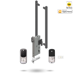 YALE ASSURE KEYED SMART-READY LOCK WITH APEX 145 ENTRANCE SET SATIN NICKEL