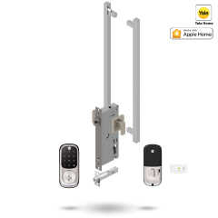 YALE ASSURE KEYED SMART-READY LOCK WITH APEX 145 ENTRANCE SET SATIN NICKEL
