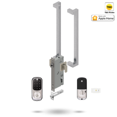 YALE ASSURE KEYED SMART-READY LOCK WITH APEX 146 ENTRANCE SET SATIN NICKEL