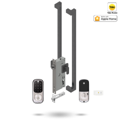 YALE ASSURE KEYED SMART-READY LOCK WITH APEX 146 ENTRANCE SET SATIN NICKEL