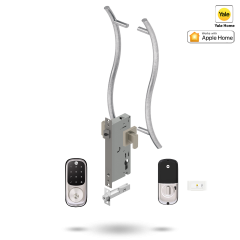 YALE ASSURE KEYED SMART-READY LOCK WITH APEX 147 ENTRANCE SET SATIN NICKEL