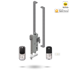 YALE ASSURE KEYED SMART-READY LOCK WITH APEX 143 ENTRANCE SET SATIN NICKEL