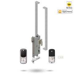 YALE ASSURE KEYED SMART-READY LOCK WITH APEX 143 ENTRANCE SET SATIN NICKEL