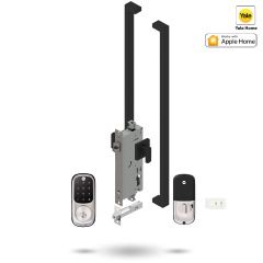 YALE ASSURE KEYED SMART-READY LOCK WITH APEX 143 ENTRANCE SET SATIN NICKEL