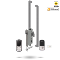 YALE ASSURE KEYED SMART-READY LOCK WITH APEX 143 ENTRANCE SET SATIN NICKEL