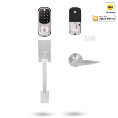 YALE ASSURE KEYED SMART-READY LOCK WITH ALEXANDER GRIPSET SATIN NICKEL