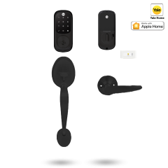 YALE ASSURE KEYED SMART-READY LOCK WITH MAYFAIR GRIPSET MATT BLACK