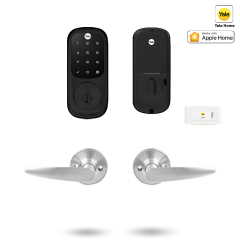 YALE ASSURE KEYED SMART-READY LOCK WITH HAWTHRON LEVER MATT BLACK