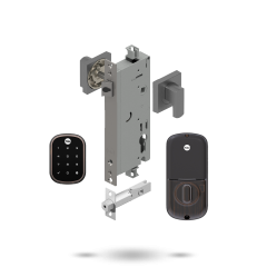 YALE ASSURE SL SMART-READY LOCK WITH APEX SQUARE LEVER OIL RUBBED BRONZE