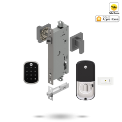 YALE ASSURE SL SMART-READY LOCK WITH APEX SQUARE LEVER SATIN NICKEL
