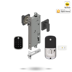 YALE ASSURE SL SMART-READY LOCK WITH APEX SQUARE LEVER SATIN NICKEL