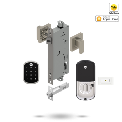 YALE ASSURE SL SMART-READY LOCK WITH APEX SQUARE LEVER SATIN NICKEL