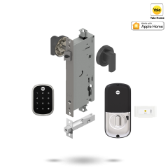 YALE ASSURE SL SMART-READY LOCK WITH APEX ROUND LEVER SATIN NICKEL