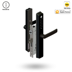UNITY SLIM SMART LOCK 30BS 2PT LT - TIMBER RETROFIT BLACK