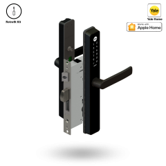 UNITY SLIM SMART LOCK 50BS 2PT LT - TIMBER RETROFIT BLACK