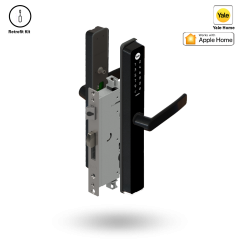 UNITY SLIM SMART LOCK 60BS 4PT ST - ALU RETROFIT NO RODS BLACK