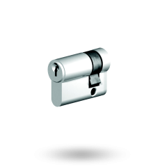 EURO CYLINDER FIXED CAM 5PIN HALF KEY 10/31 TELECOM - KEYED ALIKE SATIN CHROME