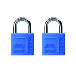 120N SERIES PADLOCK 30MM WITH 18MM SHACKLE WITH SILICON JACKET 2DP LIGHT BLUE
