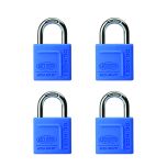 120N SERIES PADLOCK 30MM WITH 18MM SHACKLE WITH SILICON JACKET 4DP LIGHT BLUE