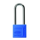 120N SERIES PADLOCK 30MM WITH 50MM SHACKLE WITH SILICON JACKET DP LIGHT BLUE