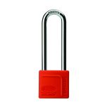 120N SERIES PADLOCK 40MM WITH 80MM SHACKLE WITH SILICON JACKET DP RED