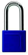 120N SERIES PADLOCK 50MM WITH 63MM SHACKLE WITH SILICON JACKET DP DARK BLUE