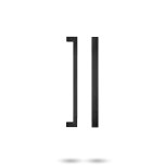 143 ENTRANCE HANDLES WITH 600MM CENTRES BLACK