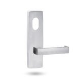 EXT SQ END PLATE - CYLINDER AND LEVER 111 SATIN CHROME