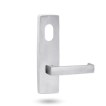 EXT SQ END PLATE - CYLINDER AND LEVER 112 SATIN CHROME