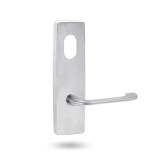 EXT SQ END PLATE - CYLINDER AND LEVER 115 SATIN CHROME