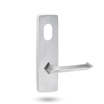 EXT SQ END PLATE - CYLINDER AND LEVER 116 SATIN CHROME