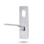 EXT SQ END PLATE - CYLINDER AND LEVER 122 RH SATIN CHROME