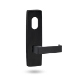 EXT SQ END PLATE - CYLINDER AND LEVER 90 BLACK