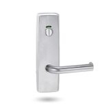 EXT SQ END PLATE - PRIVACY INDICATING EMERGENCY TURN WITH LEVER 102 SATIN CHROME