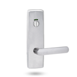 EXT SQ END PLATE - PRIVACY INDICATING EMERGENCY TURN WITH LEVER 106 SATIN CHROME
