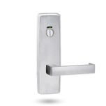 EXT SQ END PLATE - PRIVACY INDICATING EMERGENCY TURN WITH LEVER 111 SATIN CHROME