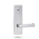 EXT SQ END PLATE - PRIVACY INDICATING EMERGENCY TURN WITH LEVER 112 SATIN CHROME