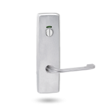 EXT SQ END PLATE - PRIVACY INDICATING EMERGENCY TURN WITH LEVER 115 SATIN CHROME