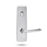 EXT SQ END PLATE - PRIVACY INDICATING EMERGENCY TURN WITH LEVER 116 SATIN CHROME