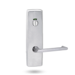 EXT SQ END PLATE - PRIVACY INDICATING EMERGENCY TURN WITH LEVER 118 SATIN CHROME