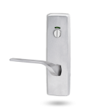 EXT SQ END PLATE - PRIVACY INDICATING EMERGENCY TURN WITH LEVER 122 RH SATIN CHROME