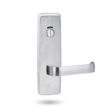 EXT SQ END PLATE - PRIVACY INDICATING EMERGENCY TURN WITH LEVER 131 SATIN CHROME