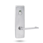 EXT SQ END PLATE - PRIVACY INDICATING EMERGENCY TURN WITH LEVER 132 SATIN CHROME