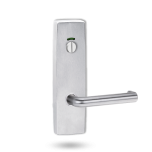 EXT SQ END PLATE - PRIVACY INDICATING EMERGENCY TURN WITH LEVER 144 SATIN CHROME