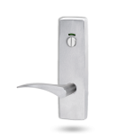 EXT SQ END PLATE - PRIVACY INDICATING EMERGENCY TURN WITH LEVER 153 RH SATIN CHROME