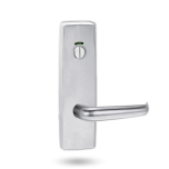 EXT SQ END PLATE - PRIVACY INDICATING EMERGENCY TURN WITH LEVER 180 SATIN CHROME