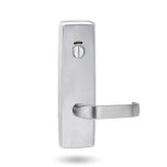 EXT SQ END PLATE - PRIVACY INDICATING EMERGENCY TURN WITH LEVER 74 SATIN CHROME