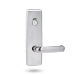 EXT SQ END PLATE - PRIVACY INDICATING EMERGENCY TURN WITH LEVER 77 SATIN CHROME