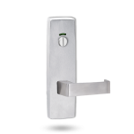 EXT SQ END PLATE - PRIVACY INDICATING EMERGENCY TURN WITH LEVER 90 SATIN CHROME